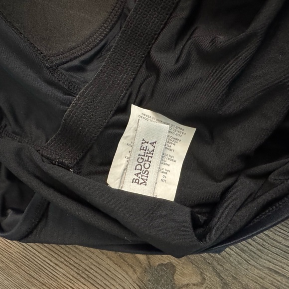 Badgley Mischka Black Lace Inset Swimsuit - Size 10 Luxe Collection - Picture 5 of 7